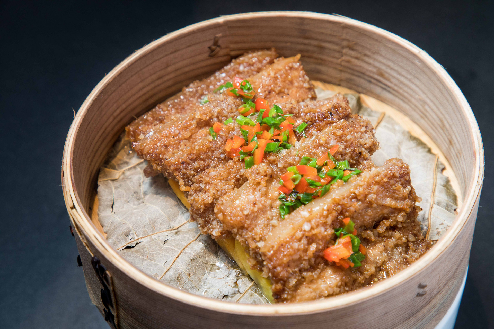 Steamed Pork with Rice Flour in Lotus Leaf 荷叶粉蒸肉