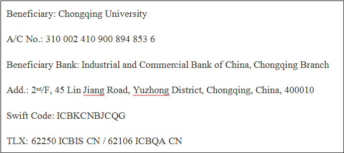Application Guide for Postgraduate Programs for International Students of Chongqing University