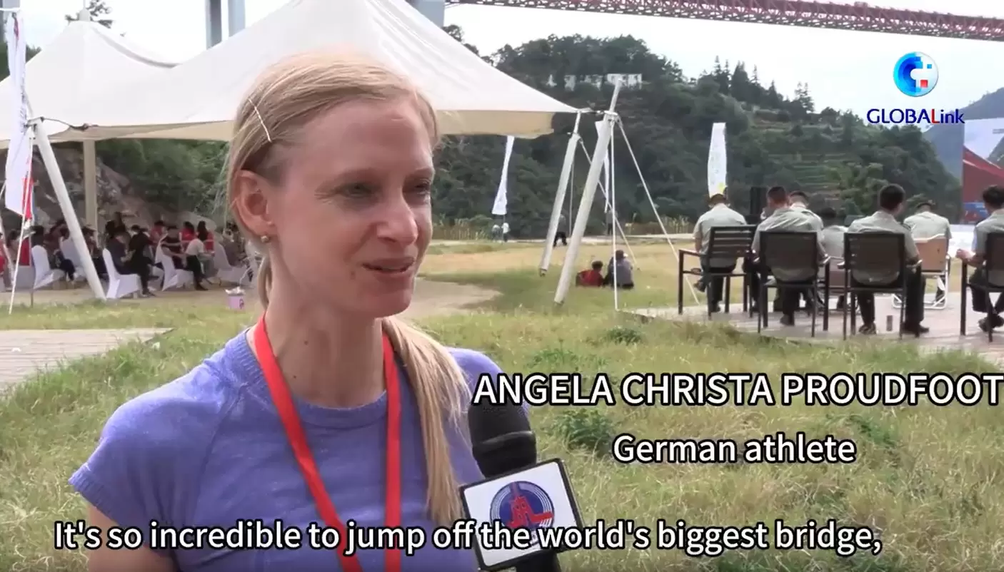 Foreign athletes take the plunge from world’s highest bridge